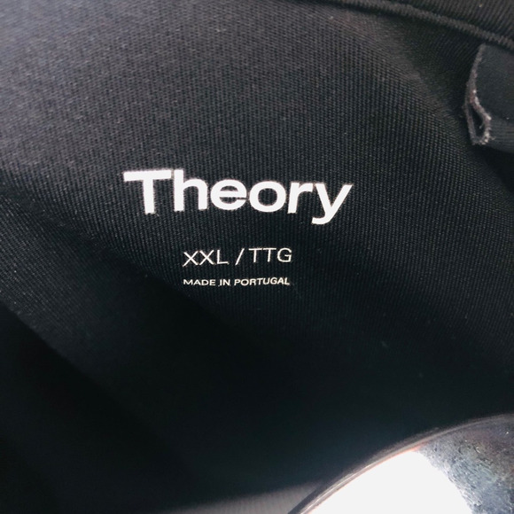 Theory Jacket Womens XXL 2XL Performance Light Black Full Zip Pockets Mock Neck - Picture 6 of 8